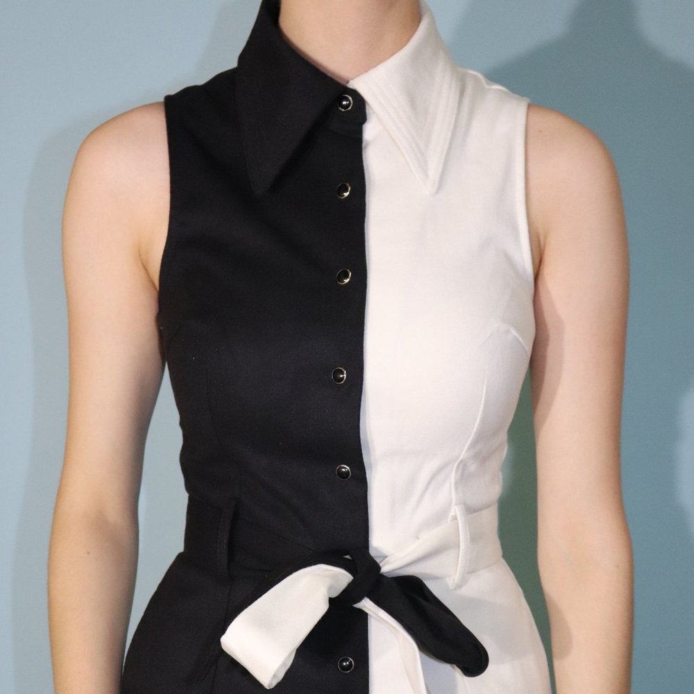 NWOT Fashion Brand Company The Director Jumpsuit Black/White S